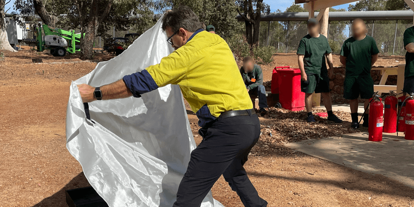 Prisoners’ job ready after graduating from ground groundbreaking course.